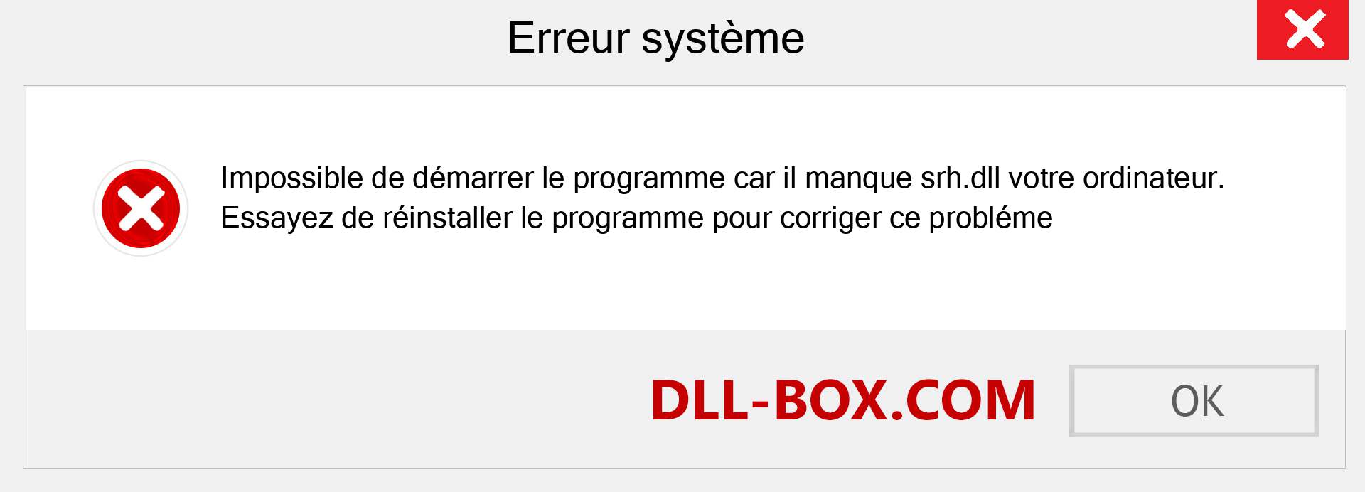 Le fichier srh.dll est manquant ?. Télécharger pour Windows 7, 8, 10 - Correction de l'erreur manquante srh dll sur Windows, photos, images